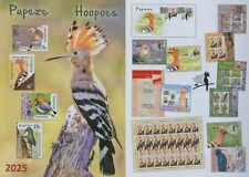 Rumänien 2025 Vögel,Wiedehopfe,BUCEROTIFORMES Mi.8468-71 A,Block 1030