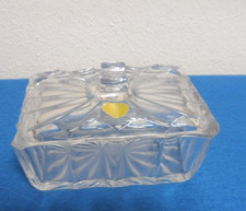 ?Bleikristall BMF rechteckig Deckeldose Schmuckdose Kristall Glas Dose gepresst