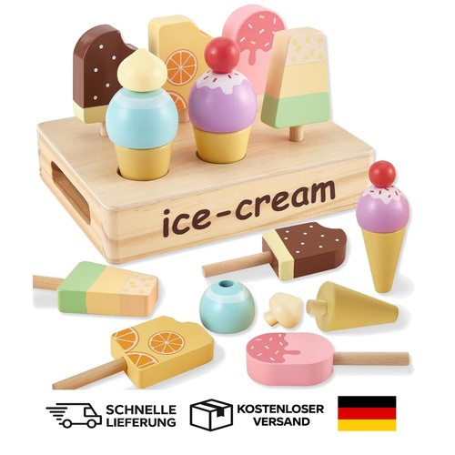 Eiscreme spielzeug holz - spielzeug,
