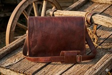 Leder Laptop Braun Neu 15 In