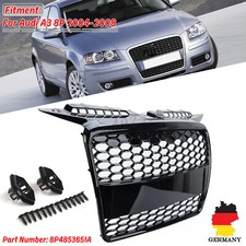RS3 Optik Wabengrill Kühlergrill Front Grill Schwarz Für 2004-2008 AUDI A3 8P