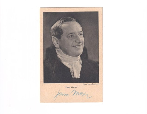 Hans moser autogramm - hans,