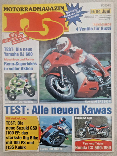 Suzuki 1100 moto - mo, 6/84: