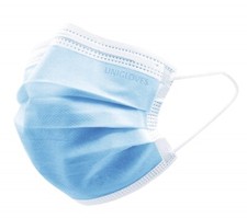 OP-Mundschutz blau, 3-lagig