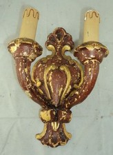 alter Wandleuchter Wandlampe aus Holz Shabby Chic