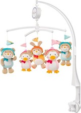 Fehn Musikmobile Gute Reise Mobile Over the Rainbow - Teddy Pinguin Hase