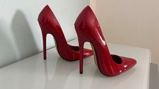 14cm High Heel Pumps, Lack Rot, Gr. 40