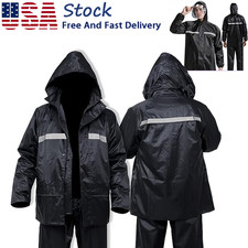 Rain Suits Black Safety Jacket