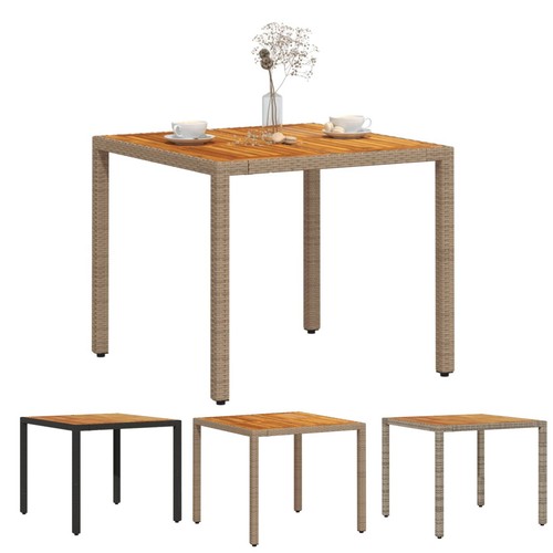 Gartentisch poly rattan - gartentisch,