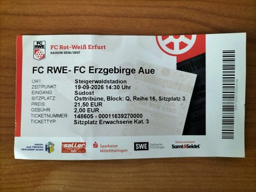 Sammler ticket fc rot - 26/27,