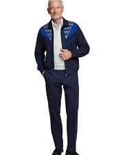 Herbold Sportswear Herren Trainingsanzug Freizeitanzug Kontrasteinsatz marine