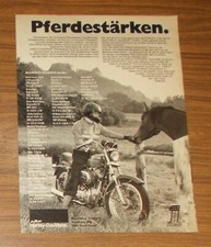 Seltene Werbung HARLEY-DAVIDSON Motorrad - Pferdestärken 1978