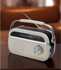 FM Radio Nolstalgie Vintage Retro Creme weiß *NEU*