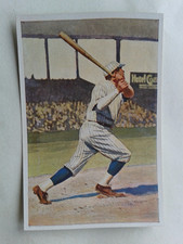 Sammelbild  mit Babe Ruth/Baseball von Sanella ca.  1932.