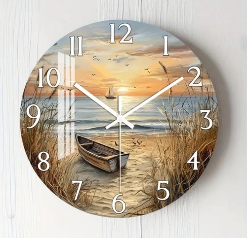 Wanduhr meer boot motiv - wanduhr,