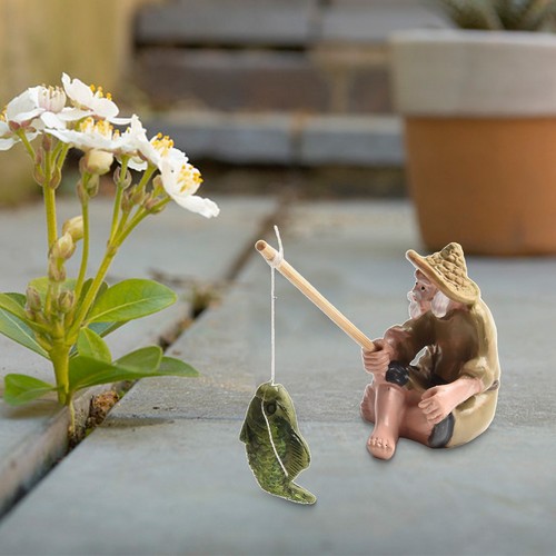 Angler harz ornament miniatur - ornament,
