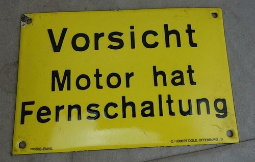 Altes emailschild vorsicht - altes,