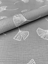 PVC Tischdecke Ginko grau Meterware Wachstuch Eckig Breite & Länge wählbar 