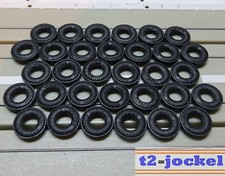 Für H0 Slotcar Racing Modellbahn -- 32 Reifen für Flachanker oder Blockmotor 