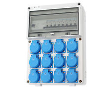 Wandverteiler Baustromverteiler Steckdosenverteiler 12x230V mit LS und FI63A