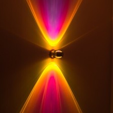 Design Wand Leuchte Flur Küchen Strahler Glas Wohn Zimmer Büro Magenta up & down