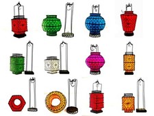 Lampenschirm Papier Tradition