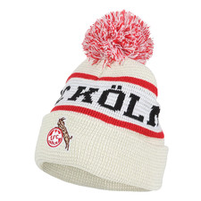 1. FC Köln Beanie mit Bommel "Retro" beige