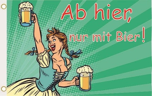 Fahne flagge bierfahne hier - bierfahne,