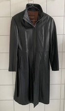 Ledermantel Damen 38, schwarz