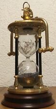 FLIPPABLE MARITIME HOURGLASS W/ COMPASS READINGS & ZODIAC SIGNS BRASS & FISH O1