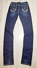 CIPO & BAXX DAMEN DENIM JEANS HOSE RETRO ELEGANT FETTE NAHT DESIGNER W26 L34