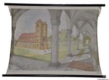 Westermann Schulwandkarte Vintage Poster Romanischer Baustil Architektur 