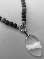 Lavastein Kette mit Einem