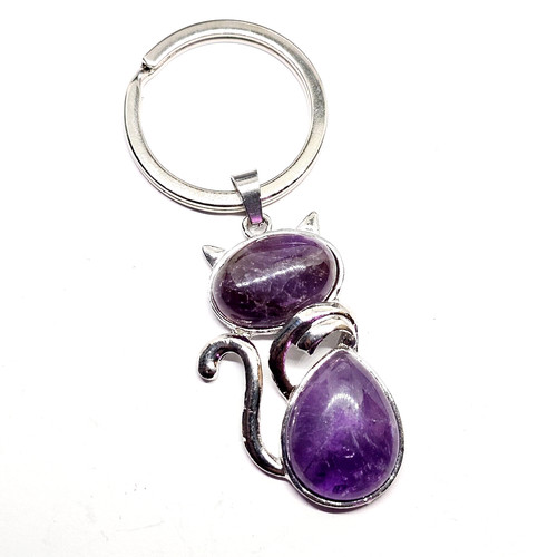 Schlüsselanhänger amethyst - schlüsselanhänger,
