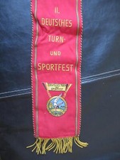 Wimpel Banner 2.Turn-und Sportfest Leipzig 1956 gestickt+Schleifen