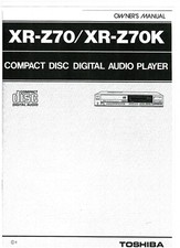 Toshiba Bedienungsanleitung user manual für XR- Z 70 /K  Copy