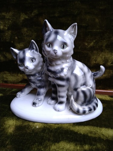 Figur porzellan katzen kinder - figur,