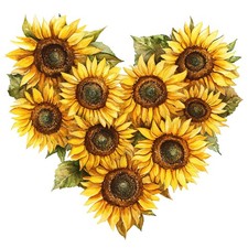 9x stickers flowers heart car