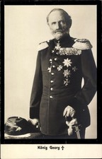 Ak König Georg von Sachsen, Portrait in Uniform, Orden, Epauletten - 11436255