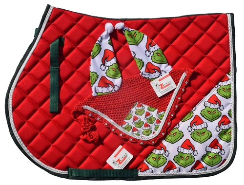 Grinch white horse schabracke - white,