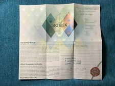 Rolex Zertifikat Garantie für Ein Z Serie Datejust Pearlmaster 80319