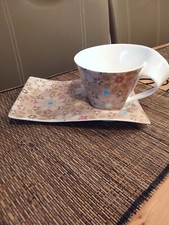 Tolle Cafe Au Lait Tasse von Villeroy & Boch incl. Platte  , New Wave 