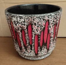 Vintage Fat Lava Keramik Blumenübertopf, 60/70er, Jopeko, Bay, Scheurich, Roth?