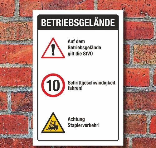 Schild betriebsgelände stvo - schild,