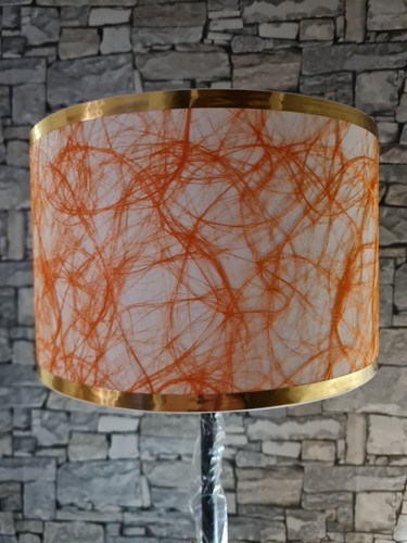 Lampenschirm weiß orange - lampenschirm,