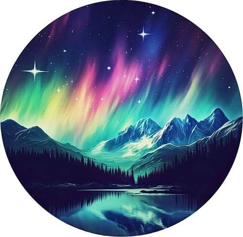 Sticker nordlicht - 3x,