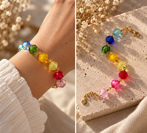 Goldfarbenes gliederarmband - goldfarbenes,
