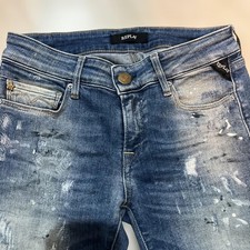 Replay distressed denim - m,