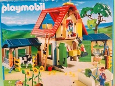 PLAYMOBIL 449O GROSSER BAUERNHOF MIT OVP + ZUSÄTZLICHEM PLAYMOBIL TRAKTOR