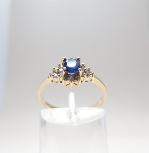 Schöner saphir diamant ring - &,